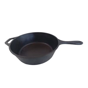 Lodge Deep Cast Iron Skillet 3"T x 10"W Cooking Camping w/ Hanger Handle - Picture 1 of 8