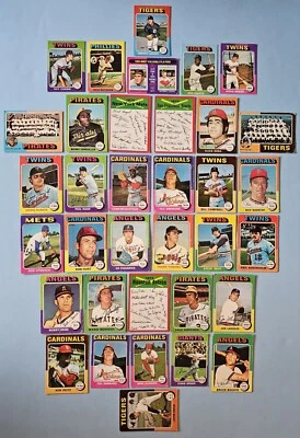 1975 Topps Baseball Set Break Checklist 5 RC 10 Mini Mets Yankees Twins Cards - Image 1 of 4