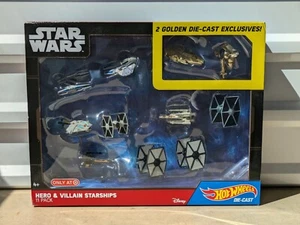 2015 Hot Wheels Star Wars Hero & Villain Starships 11-Pack w/ 2 Gold Die-Cast - Picture 1 of 4