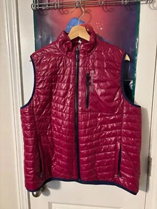 Vineyard Vines Shiny Mountain Weekend Women's Puffer Jacket XL Maroon Nylon New - Picture 1 of 9