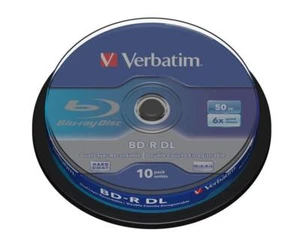 1x10 VERBATIM BD-R DL DoubleLayer BluRay Discs 50GB 6x Cakebox 43746 NEU 009-990 - Bild 1 von 2
