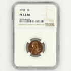 1951 Proof Lincoln Wheat Cent 1c - Ngc Pf63rb - Nice Color!