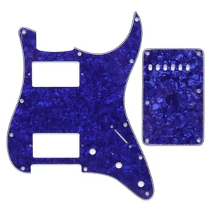 Blue Pearl 11 Hole HH Electric Guitar Pickguard and 6-Hole Back Plate for FD ST - Picture 1 of 9