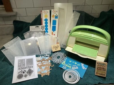 Cuttlebug Machine Embossing & Die cutting BUNDLE w/EXTENDED Plates & Accessories - Photo 1/4