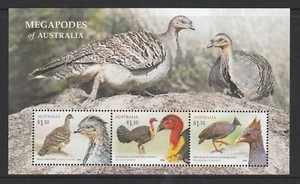 AUSTRALIA 2022 - MEGAPODES Minihoja de Aves Silvestres, Bloque, Estampillada sin montar o nunca montada - en stock ahora - Imagen 1 de 1