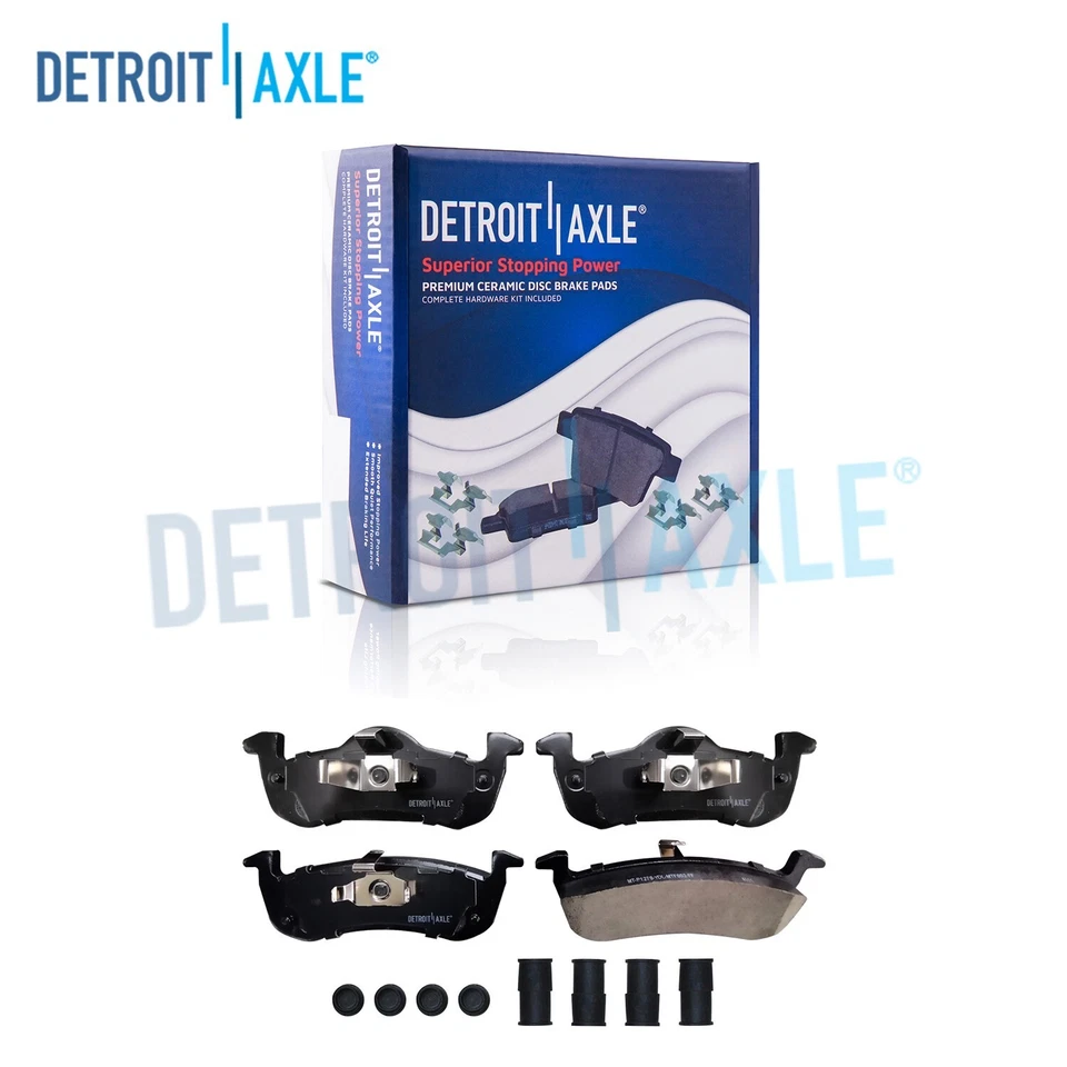Rear Ceramic Brake Pads w/Hardware for 2007 - 2017 Ford Expedition Navigator - Image 1 of 4