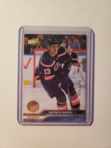 2023/24 Upper Deck Series 1 MATHEW BARZAL Base Exclusive #028/100 - NY Islanders