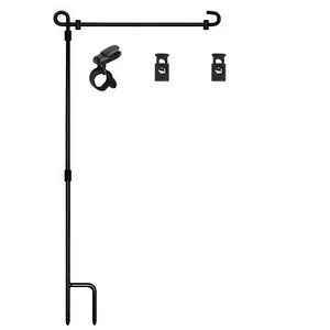 Flag Stand Premium Garden Flag Pole Holder Metal Powdero Tiger Clip no flag - Picture 1 of 2