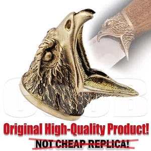 Cuchillo protector de dedos ÁGUILA hecho de bronce para cuchillos personalizados refuerzo de mango - Imagen 1 de 8