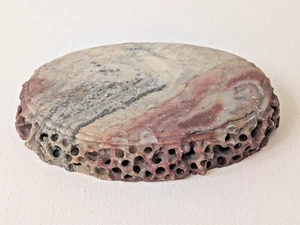 Muestra de piedra de ágata musgo pulido japonés vintage pisapapeles adorno - Imagen 1 de 10