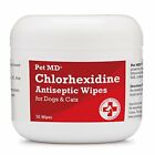 Pet MD Chlorhexidine Wipes with Ketoconazole and Aloe for Cats and Dogs, 50 