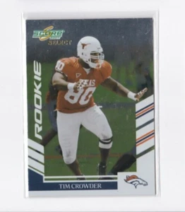 TIM CROWDER 2007 SCORE SELECT FOOTBALL LONGHORNS ROOKIE CARD-SHIPS FREE - Picture 1 of 21