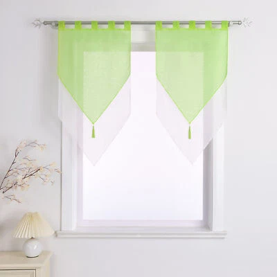 2 Stück Scheibengardine Modern Bistrogardine Voile Fenstervorhang Gardinen Küche - Bild 1 von 4