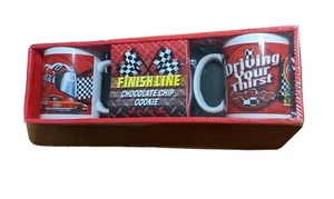 Coca Cola NASCAR Finish Line Coke 2 Coffee Mug Set New In Box A03 - Picture 1 of 4