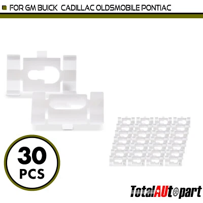 30Pcs Quarter Belt Reveal Moulding Retainer Clips for Buick 24.61mm Length Nylon - Image 1 of 4