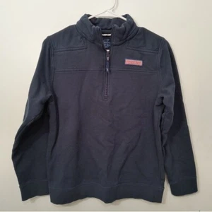Vineyard Vines the shep shirt quarter zip sweatshirt Boys Large navy blue - Picture 1 of 5