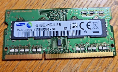 Samsung Laptop Memory 4GB 1Rx8 PC3L-12800S- M471B5173QH0-YK0 - Image 1 of 2