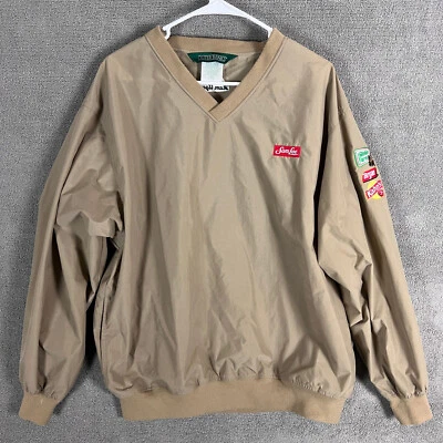 Outer Banks Windbreaker Sweater Mens Large Brown Sara Lee Hillshire Bryan Kahn - Image 1 of 4