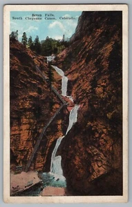 Seven Falls, South Cheyenne Canon, Colorado Postcard - Picture 1 of 2