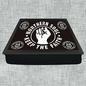 Cuscino musicale Keep the Faith Northern Soul vassoio da pranzo per laptop regalo - Foto 1 di 2