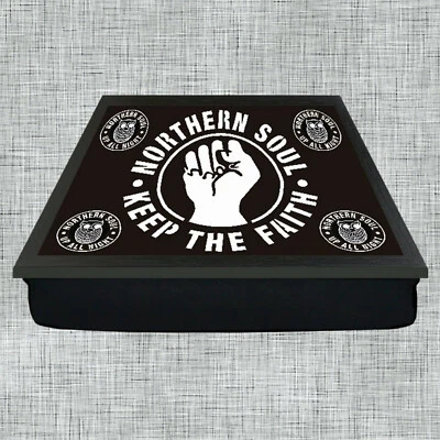 PERSONALISED GIFT PRODUCTS LTD Keep the Faith Northern Soul Music Cushion Laptop Lap Dinner Tray Present Gift