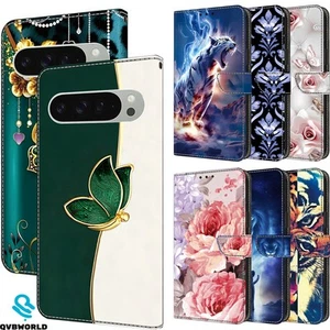 For Google Pixel 8 Pro 9 8 8a 7 7a 6 6a 5 Painting Flip Wallet Case Phone Cover - Picture 1 of 19