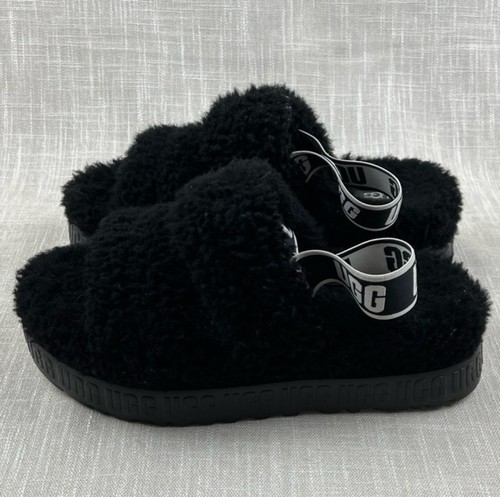 Scarpe da donna UGG Fluff Yeah Slide taglia 9 sandali sfocati pelle di pecora 1120876 comode
