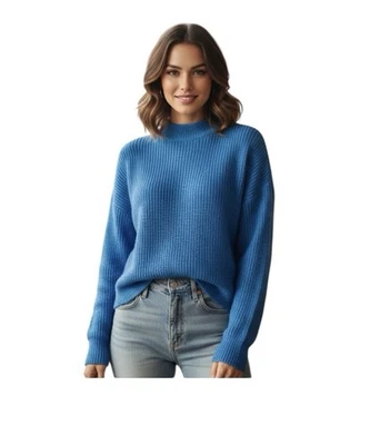 BP Sweater Women's Size Small Blue Cotton Blend Knit Long Sleeve NWOT - Image 1 of 4