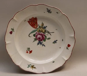 Ludwigsburger Porzellanmanufaktur Teller Blumendekor Papageientulpe 18Jhdt P14b - Picture 1 of 11