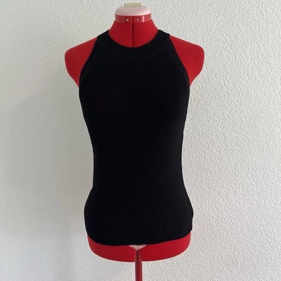 Double Zero Black Ribbed Tank Top Size Medium - Image 1 of 4