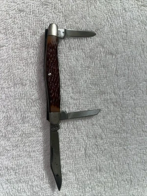 复古 Schrade 美国制造的 Kabar Little Stockman 1071 口袋刀 Ck-69 — 第 1/4 张图片