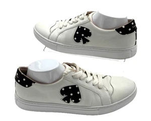 Womens 11B Kate Spade New York Leather Sneakers Polka Dot Spade $158 Free Ship - Picture 1 of 6