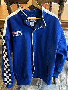 VINTAGE Nascar Legends Jacket Mens XXXL Blue Signatures Racing Chase Authentics - Picture 1 of 18