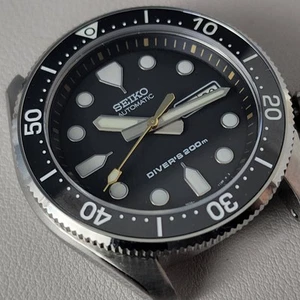 SEIKO SKX007 SKX009 CERAMIC Bezel Insert Black SKX (LX style lume) Sloped C3 - Picture 1 of 2