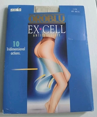 Medias elásticas anticelulíticas OROBLU EX CELL talla I pequeñas licra blanca 3D  Foto 1 de 4