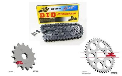 FOR Suzuki GS750 B,EC,EN,DC,DN,LN 1977-1982 DID 630 O  RING CHAIN & SPROCKET KIT - Image 1 of 4