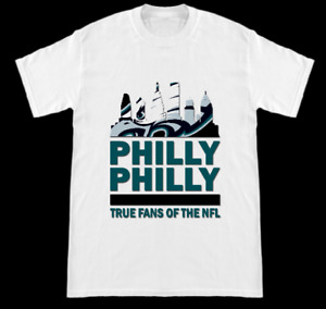 Philadelphia Eagles Philly Philly True Fans Of The NFL White T Shirt S-2XL