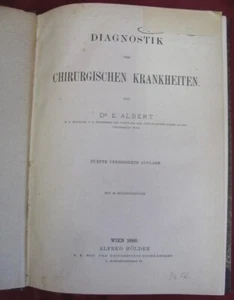 1890 ANTIQUE GERMAN MEDICAL HARDCOVER BOOK – THERAPEUTIC SURGERY RARE - Picture 1 of 14