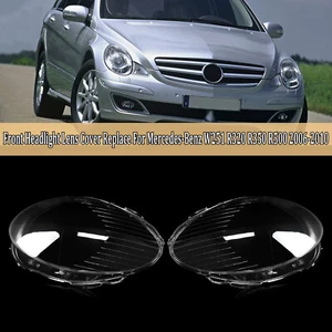 L+R HEADLIGHT LENS COVER LAMPSHADE FOR MERCEDES BENZ W251 R350 R500 2006-2008 - Picture 1 of 12
