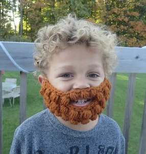 Crochet beard baby toddler child adult funny novelty photo prop costume - Picture 1 of 4