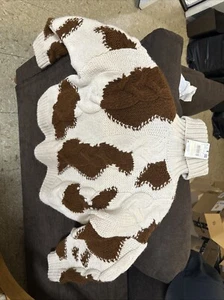 MNG Mango Beige/Brown Knit Pullover Sweater Regular Size SMALL - Picture 1 of 5