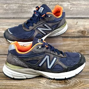 New Balance 990v4 Made in U.S.A. Blue Suede Sneakers Women's Size 9 - Picture 1 of 9