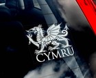 Cymru - Car Window Sticker - Wales Flag Country Dragon Welsh Rugby Sign - V01