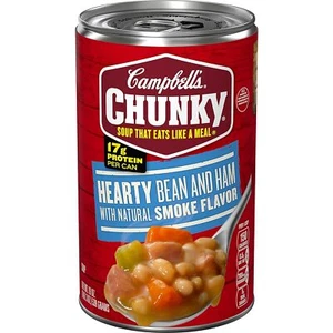(4 Pack) Campbell's Chunky Hearty Bean & Ham Soup with Smoke Flavor, 19 Ounce - Picture 1 of 7