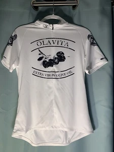 Women's Cycling Jersey-Sugoi Olavita Size Large, White + Back Pockets Excellent! - Picture 1 of 9