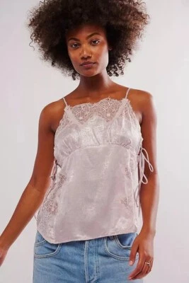Intimately Free People Shimmer On Cami Blouse Top Slip Lace Satin XS NWT 277191 - Image 1 of 4