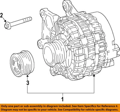 Alternador usado se adapta a: Mercedes-Benz Mercedes clase e 166 2016 tipo ML400 grado A Foto 1 de 2