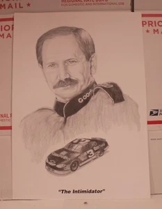 Dale Earnhardt BLEISTIFTDRUCK 17-3/4 ZOLL X 12-1/2 ZOLL "DER EINSCHÜCHTERER" DALE ADKINS - Bild 1 von 1