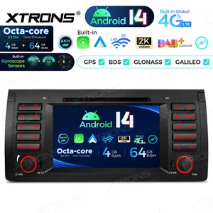 For BMW X5 E53 CarPlay Android 14 8-Core 64G Car GPS Stereo Nav Radio 4G WIFI BT - Picture 1 of 20