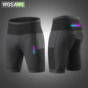 Pantalones Cortos de Ciclismo WOSAWE Para Hombre Incorporados Rojo Esponja Cojín Multi-Bolsillo Pantalones de Sudadera - Imagen 1 de 11